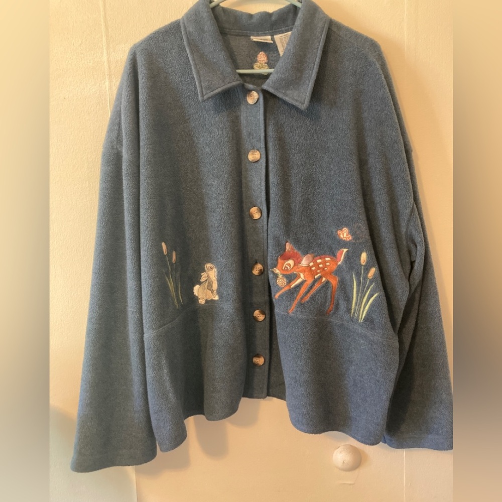 Vintage Disney Catalog Bambi Blue Fleece Shacket